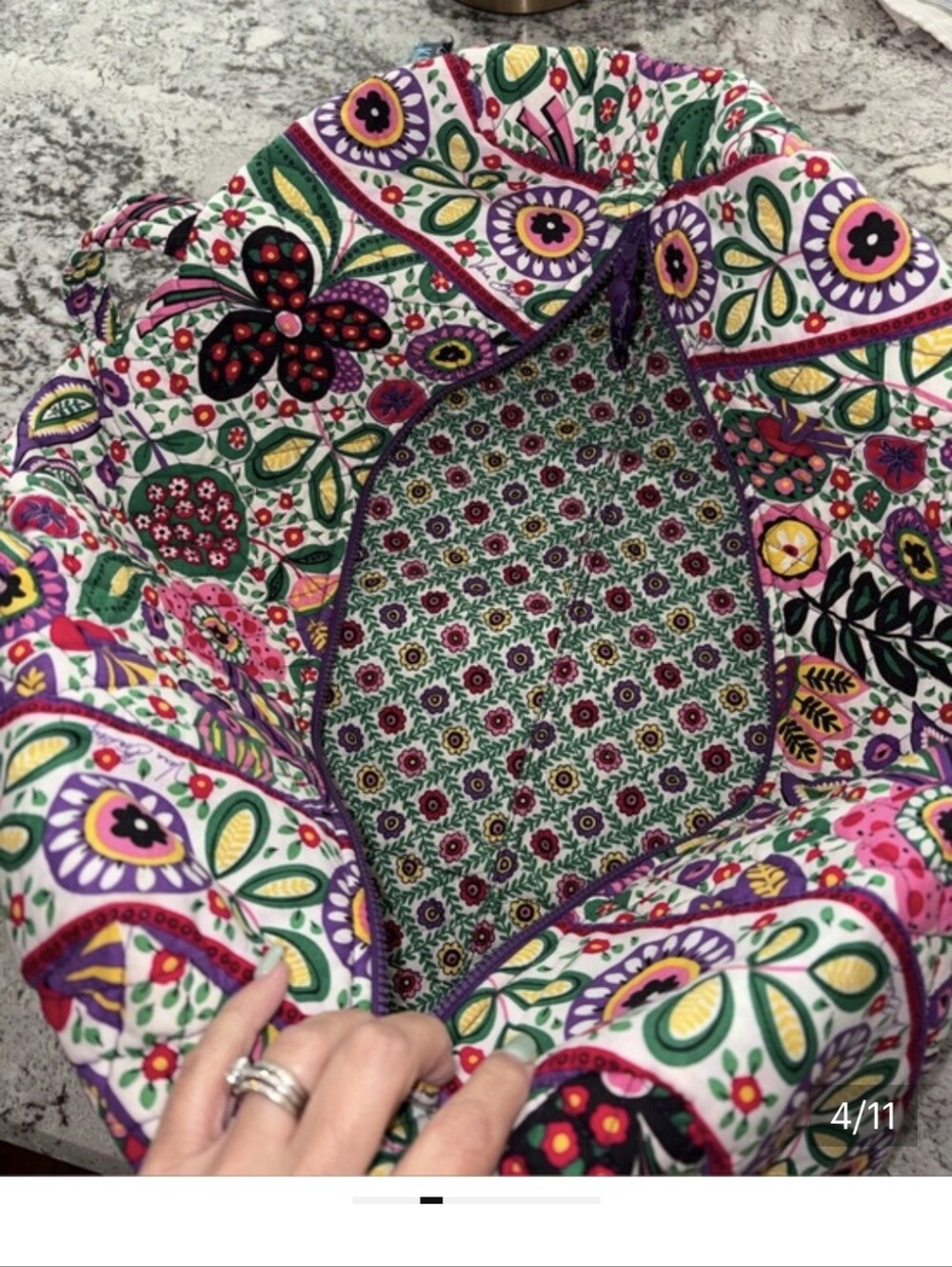 EXTRA LARGE Vera Bradley Duffle Bag - Picture 4 of 11